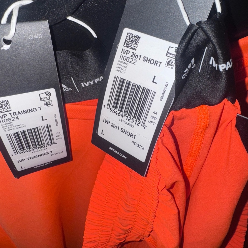 Adidas Bright Orange 2-in-1 Training Shorts